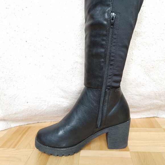 Black block heel overknees - Picture 5 of 13